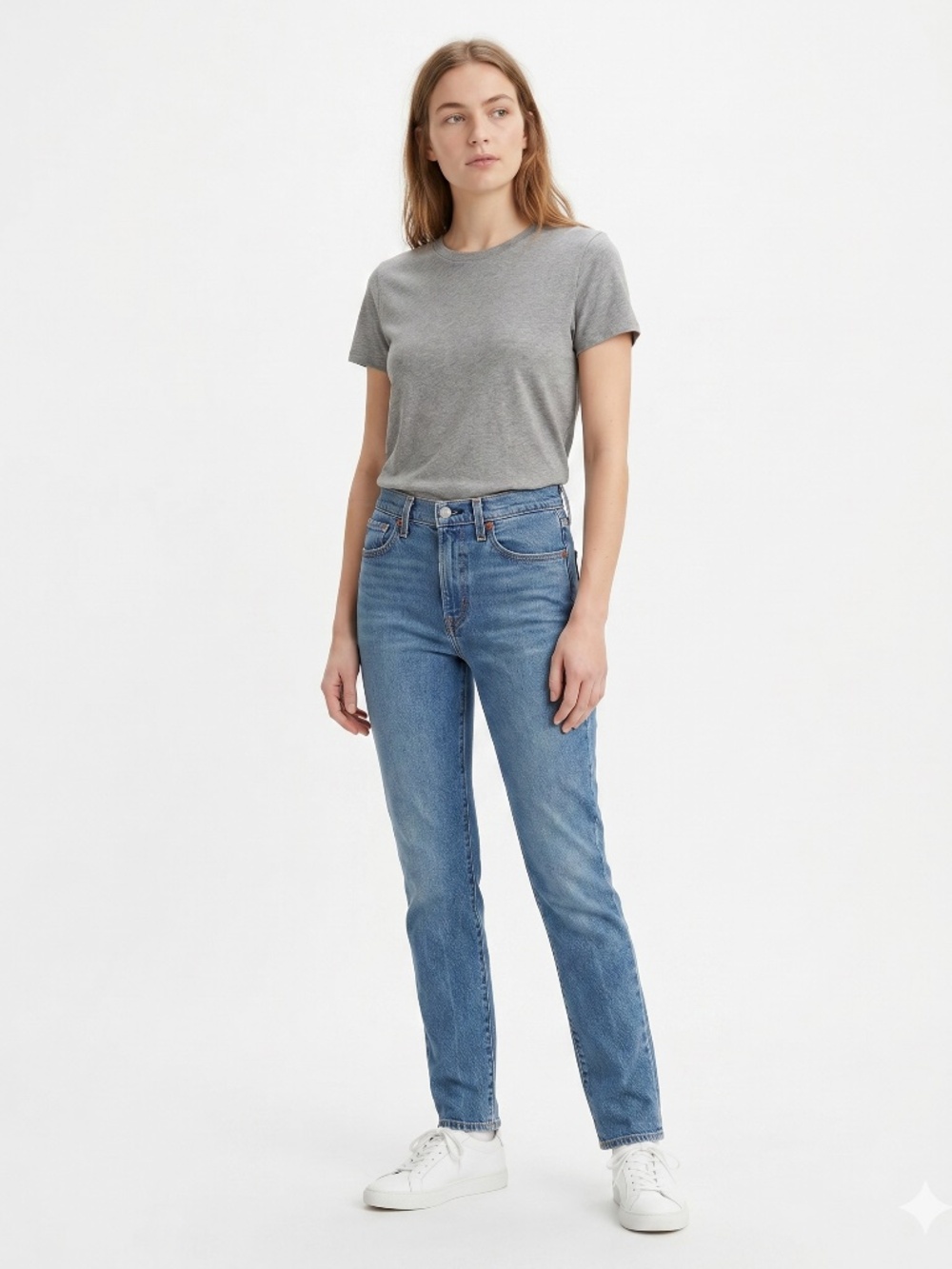 Levi's Wedgie Slim High Rise Jeans Medium Wash Denim NWT Size 27x30